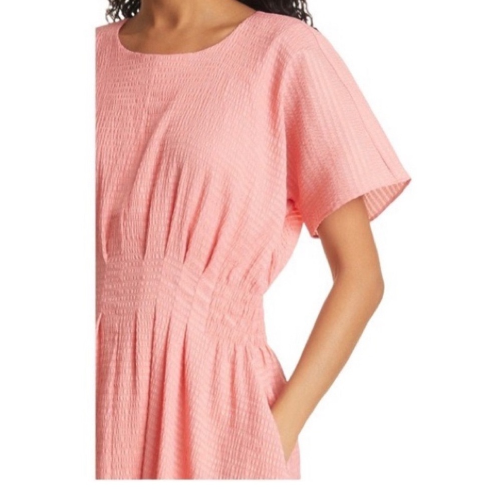 Club Monaco seersucker fit and flare dress